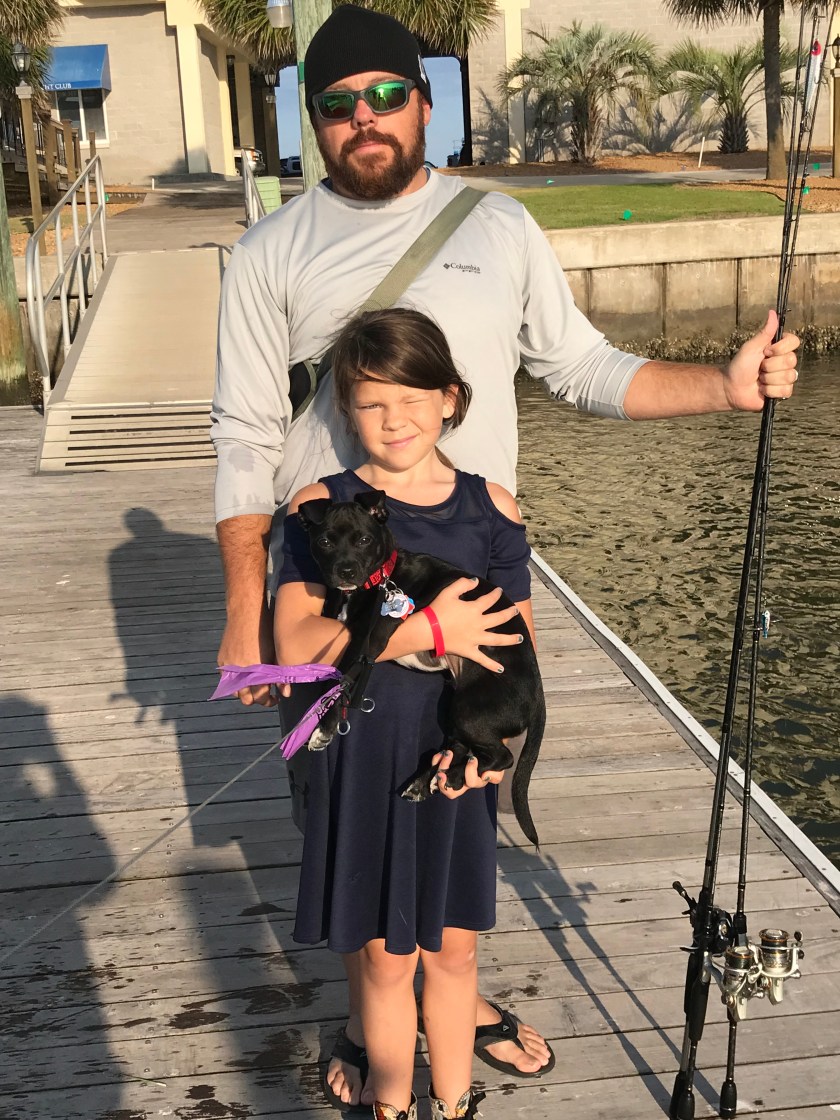 John, Kenzie, Sage fishing